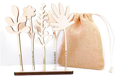 זר השראה מעץ עם משפטי מוטיבציה לטו בשבט