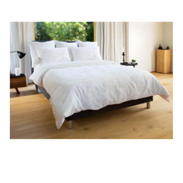 סט מצעי כותנה איכותיים למיטה זוגית - לבן 160/200 ס"מ