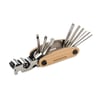Stainless Steel Multi-Tool Pocket Gadget with Bamboo Cover