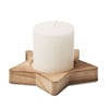 Vanilla Scented Candle with Star-Shaped Wooden Base