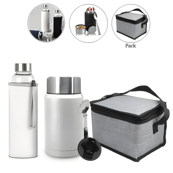 Eat2GO Gift Set - Thermal Container & Designer Bottle