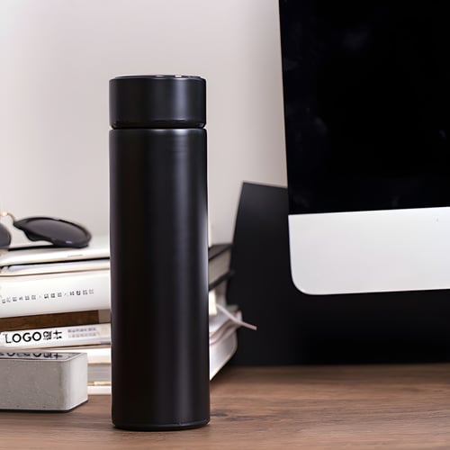 בקבוק תרמי נירוסטה עם צג דיגיטלי וחיווי טמפרטורה