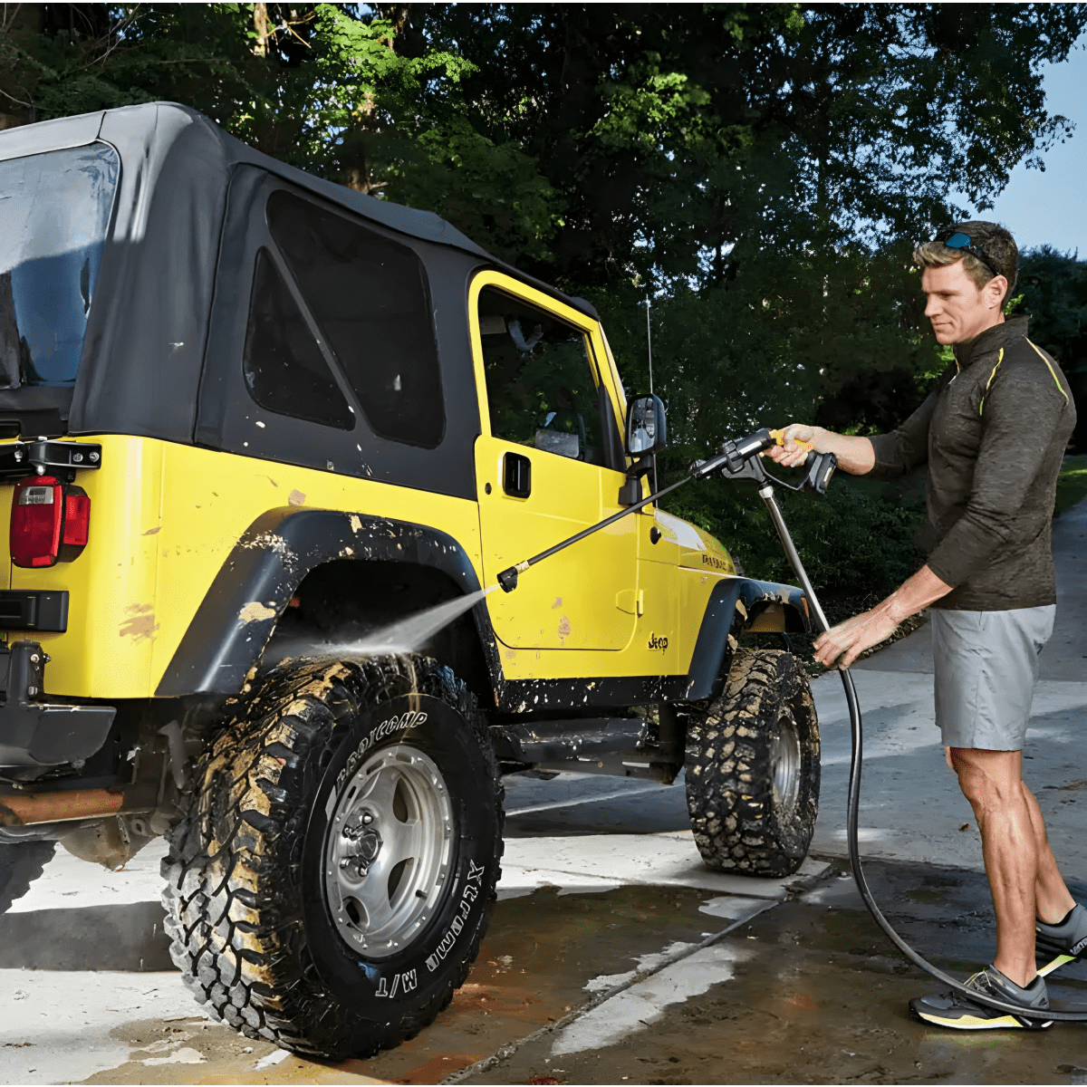 מכשיר שטיפה בלחץ גבוה נטען WORX - כולל אביזרים וסוללה