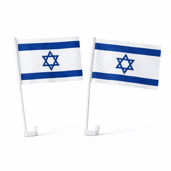 דגל לאום עם מתקן לחלון הרכב