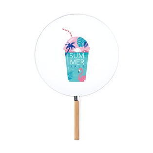 מניפה פרמיום למיתוג אישי עם ידית במבוק