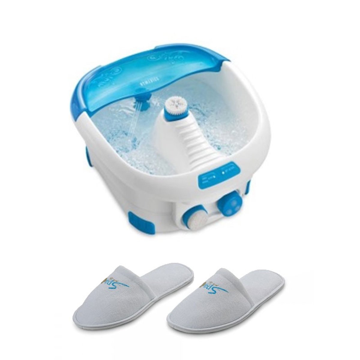 אמבט עיסוי רפלקסולוגי Jet SPA Elite עם כפכפי ספא מבד מגבת