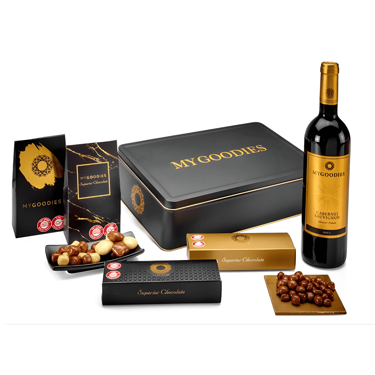 מארז יוקרה אוריאן שחור - קופסת פח ייחודית