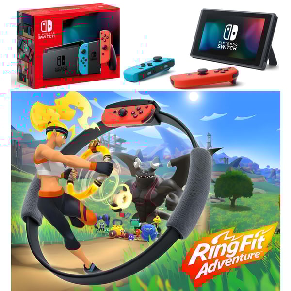 מארז נינטנדו עם RingFit לפעילויות ספורטיביות