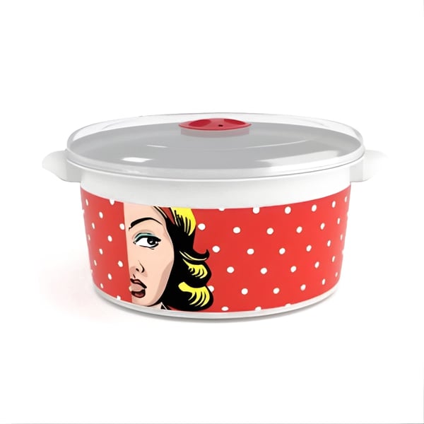 3-Liter Microwave Cooking Pot with Faces Design