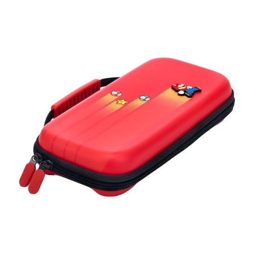 מארז Nintendo Switch כולל ג'וי-קון כחול ואדום, משחק Mario Kart 8 Deluxe ונרתיק מריו