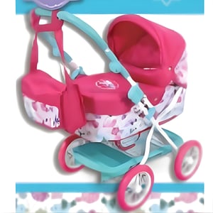 עגלה גדולה לבובה עם סל ותיק מבית BB Stroller