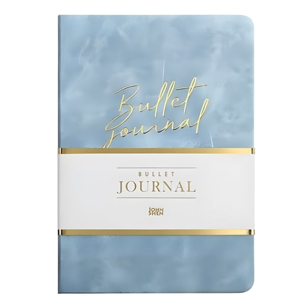 מחברת כריכה קשה תכלת מעוצבת ואלגנטית