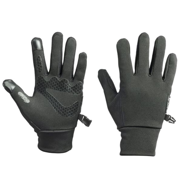 Warrior Touch Gloves in Black Fleece Fabric