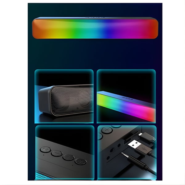 Stylish Center Speaker with LED Lighting