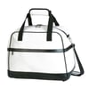 Black/White PU Verona Sports Bag with Large Main Compartment