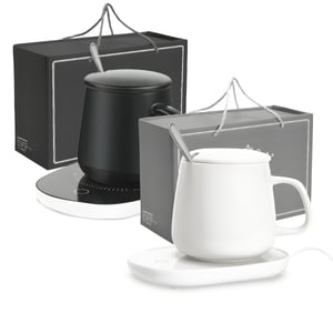 ספל פורצלן עם פלטת חימום חשמלית