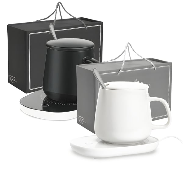 ספל פורצלן עם פלטת חימום חשמלית