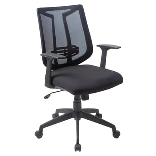 כסא מנהלים שחור עם רשת ומנגנון נדנוד