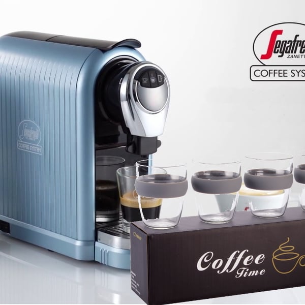 Luxury Coffee Set: Espresso Machine & SEGAFREDO Tasting Kit