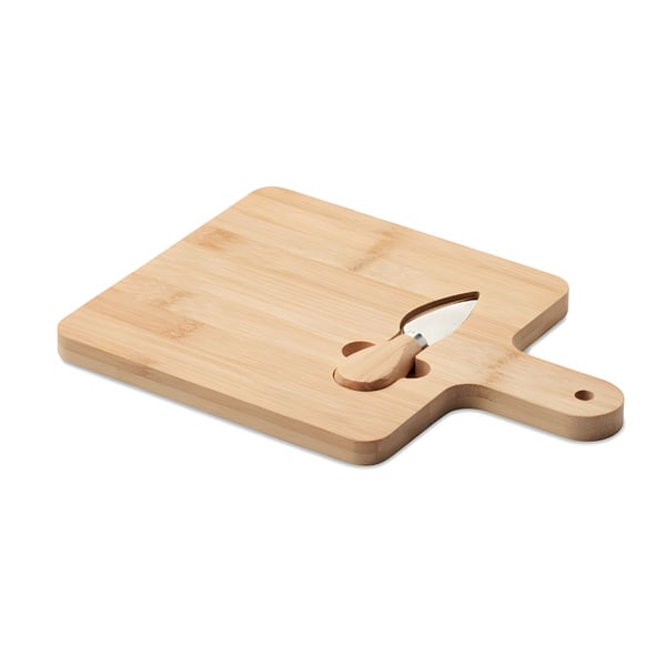 Luxury Bamboo Cheese Serving Set with Knife