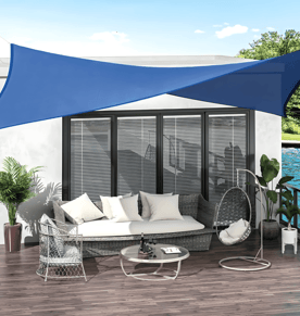 רשת צל חזקה 6X6 מטר עם טבעות אלומיניום ותיק נשיאה