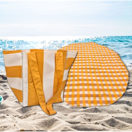 תיק ים בינוני שנפתח למחצלת עגולה 90 ס"מ