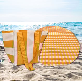 תיק ים בינוני שנפתח למחצלת עגולה 90 ס"מ