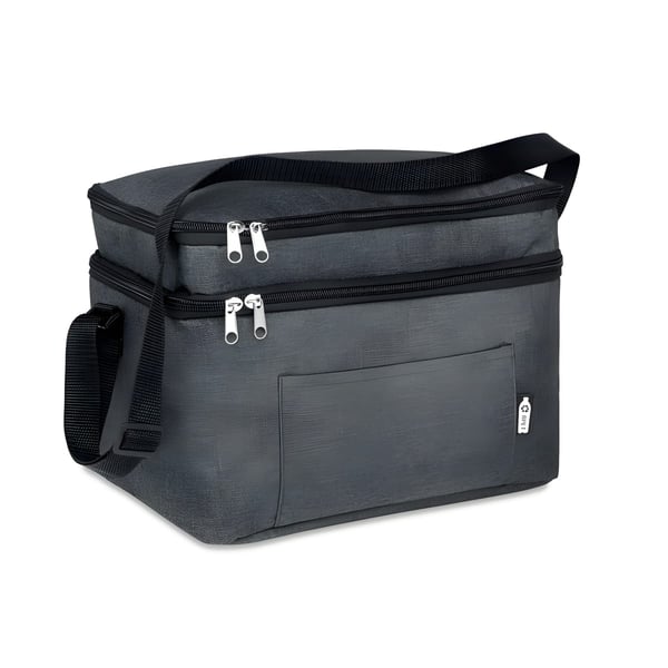 Two-Tone 600D RPET Cooler Bag with Adjustable Strap