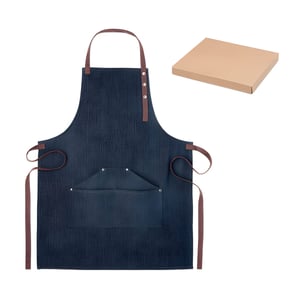 Adjustable Denim Kitchen Apron with Front Pockets