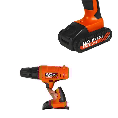 סט מברגת אימפקט 18V נטענת עם מזוודת נשיאה 45 חלקים מבית PURE ENERGY