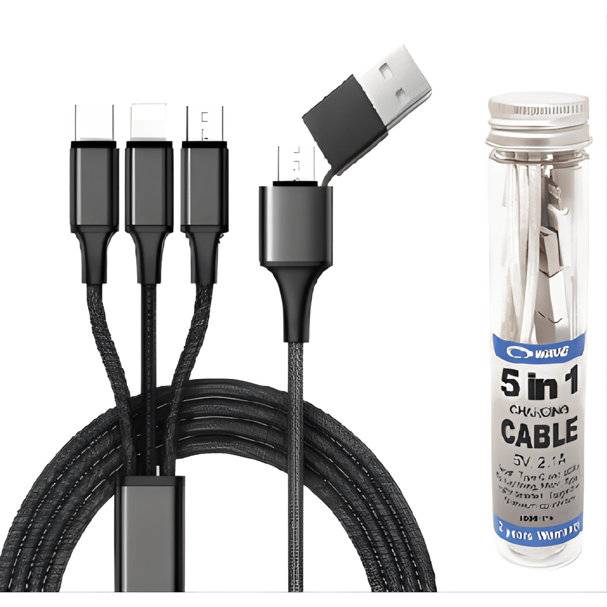 כבל טעינה מהיר ואיכותי עם חיבור USB ו-Type C