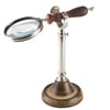 Elegant Magnifying Glass with Wood and Chrome Base