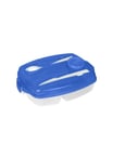 Multi-Purpose Lunch Box with Cutlery and Sauce Cup - 3 Compartments