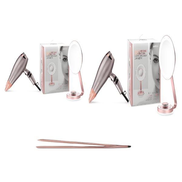 סט טיפוח BaByliss: מראה מגדילה, מחליק 28 מ"מ ומייבש שיער עוצמתי