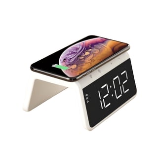 שעון מעורר חכם עם תאורת לילה וטעינה אלחוטית מבית ECO