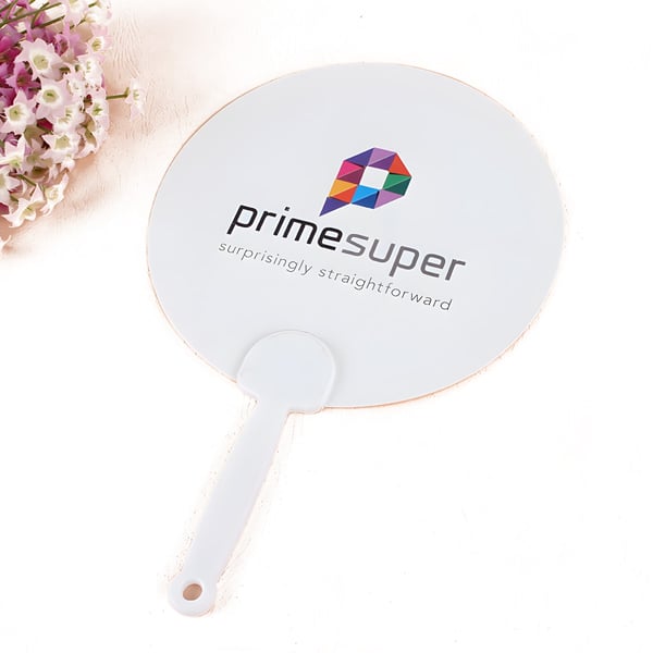 Stylish Round Hand Fan with Paddle Design