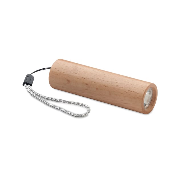 Beech Wood Rechargeable Torch with Powerful LED Light