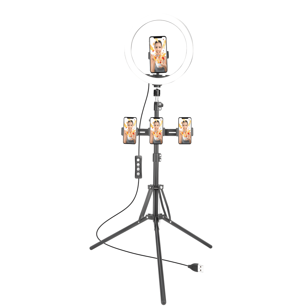 רינג לייט 12 אינץ' עם חצובה מתכווננת מבית Miracase