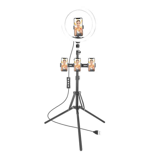 רינג לייט 12 אינץ' עם חצובה מתכווננת מבית Miracase