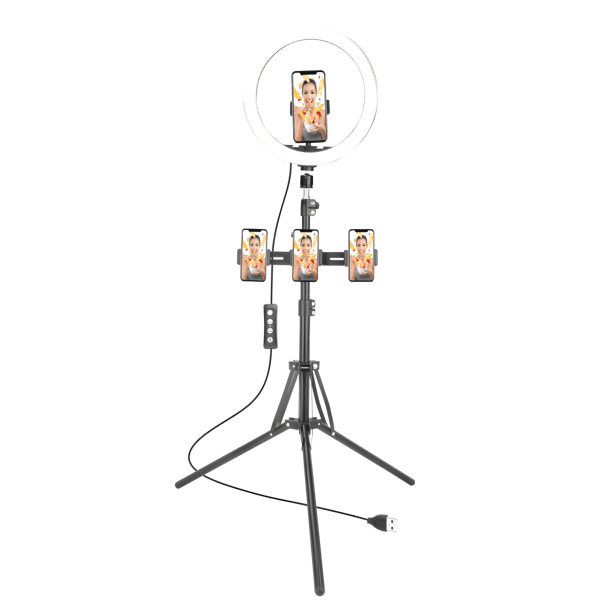 רינג לייט 12 אינץ' עם חצובה מתכווננת מבית Miracase