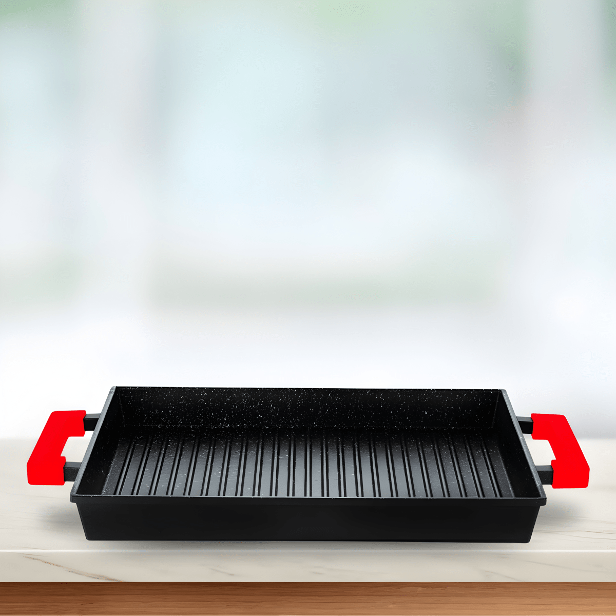 פלנצ'ה Non Stick מלבנית 36x26 ס"מ עם חלוקת חום שווה מסדרת CULINARY מבית SOLTAM