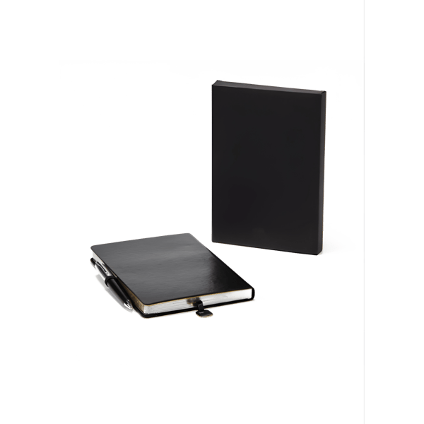 Premium A5 Notebook with Faux Leather Cover and Metal Bookmark