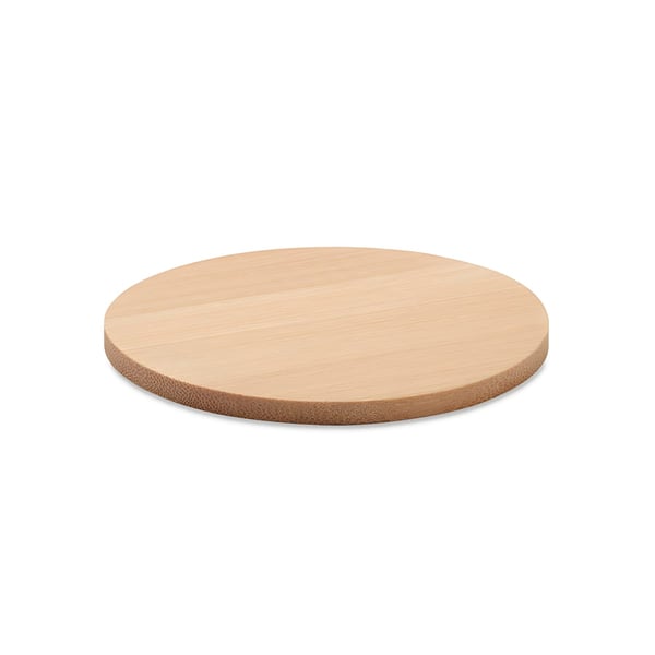 Round Natural Bamboo Coaster