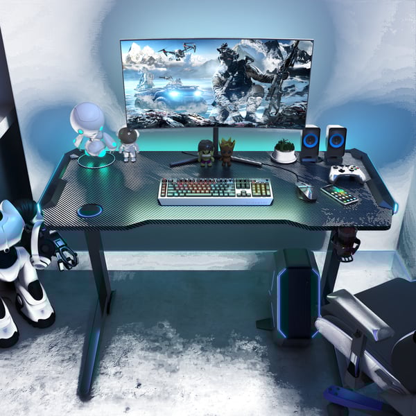 Adjustable Gaming Desk with RGB Lighting SMATER GTX