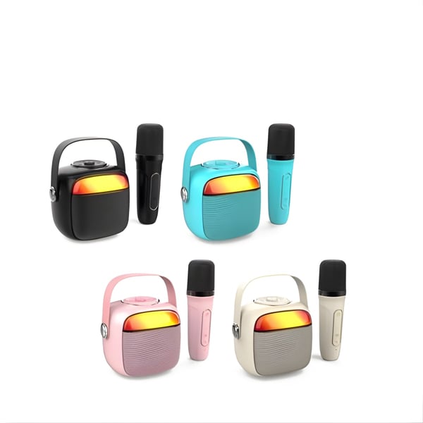 Portable Karaoke System with Bluetooth & Microphone