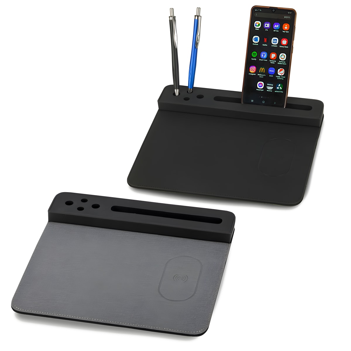 משטח עכבר עם טעינה אלחוטית מהירה 15W ומעמד