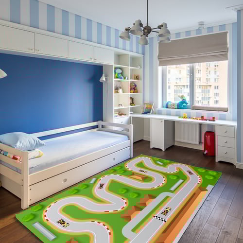 שטיחון דקורטיבי דו שכבתי לחדר ילדים 100x67 ס"מ - תוצרת ישראל