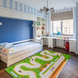 שטיחון דקורטיבי דו שכבתי לחדר ילדים 100x67 ס"מ - תוצרת ישראל