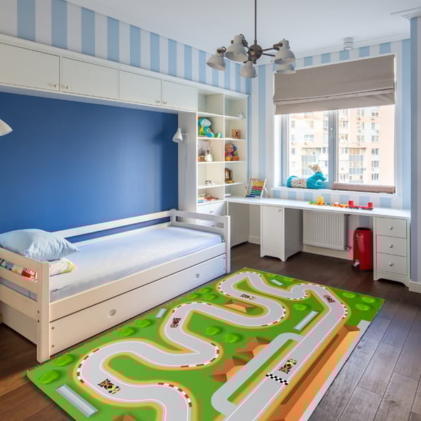 שטיחון דקורטיבי דו שכבתי לחדר ילדים 100x67 ס"מ - תוצרת ישראל