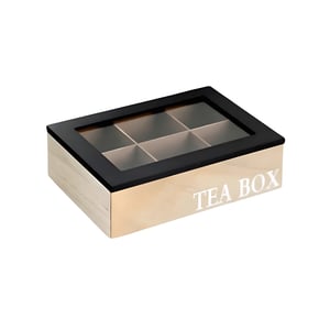 קופסה לתה 6 תאים במגוון צבעים